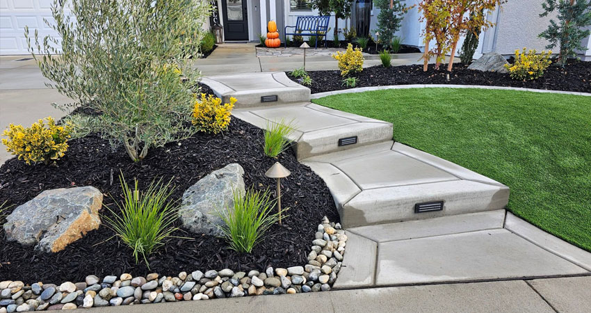 After picture of a landscape completed
